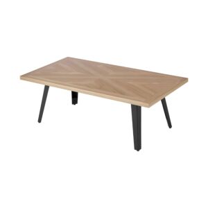 ΤΡΑΠΕΖΑΚΙ ΣΑΛΟΝΙΟΥ FL1564 SONOMA MDF ΜΕ ΜΑΥΡΑ ΠΟΔΙΑ 130x70x45εκ 1
