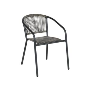 ΠΟΛΥΘΡΟΝΑ ΚΗΠΟΥ Fyllianna FL11465 ΑΠΟ ΣΥΝΘΕΤΙΚΟ RATTAN MΕ ΜΕΤΑΛΛΙΚΟ ΣΚΕΛΕΤΟ ΓΚΡΙ ΧΡΩΜΑ 54x63x74εκ 1