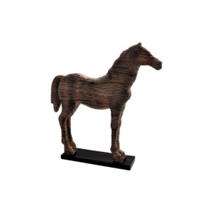 ΕΠΙΤΡΑΠΕΖΙΑ ΔΙΑΚΟΣΜΗΤΙΚΗ ΦΙΓΟΥΡΑ "Horse" ΚΑΦΕ ΧΡΩΜΑ 47x8x48εκ 1