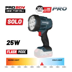 BORMANN Pro BBP3905 Φακός Προβολέας Μπαταρίας 20V, 1000/2500Lm, SOLO 1