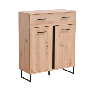 ΚΟΜΟΤΑ-ΜΠΟΥΦΕΣ SARDINIA 2K1F ARTISAN OAK / ΜΑΥΡΟ 84,5x35x103,5εκ 1