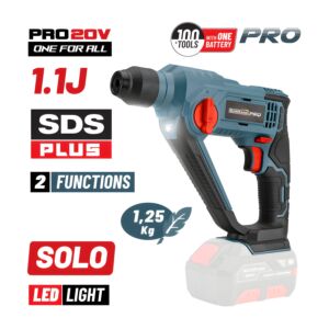 BORMANN Pro BBP3200 Πνευματικό Πιστολέτο SDS-PLUS 20V, Li-Ion, SOLO 1