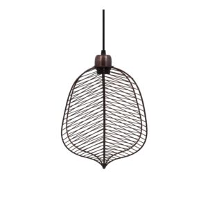 ΜΟΝΟΦΩΤΟ ΜΕΤΑΛΛΙΚΟ Leaf COPPER ΧΡΩΜΑ ΜΠΡΟΝΖΕ 25x13x38εκ sls 1