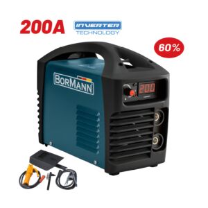BORMANN BIW2010 Ηλεκτροκόλληση Inverter 200A,Απόδοση 200Α/60%,Ψηφ.Οθόνης,Μεγ.Ηλεκτρόδιο 4mm 1