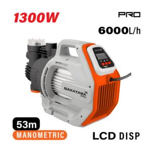 NAKAYAMA Pro NP2150 Πιεστικό Συγκρότημα με Ενσωματωμένο Ψηφιακό Ελεγκτή 1300W,6000L/h,LCD Οθόνη 1