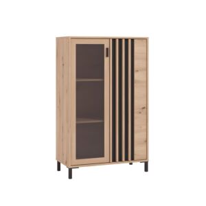ΒΙΤΡΙΝΑ LAVAL 2K VS1 129 ARTISAN ΟΑΚ/ΜΑΥΡΟ 80x40x129εκ 1