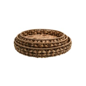 ΣΕΤ 3 ΨΑΘΙΝΟΙ ΔΙΣΚΟΙ Boho FL24361 ΦΥΣΙΚΟ ΧΡΩΜΑ 39x39x6εκ & 34x5.5εκ & 30x5.5εκ 1