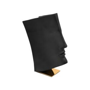 ΕΠΙΤΡΑΠΕΖΙΑ ΔΙΑΚΟΣΜΗΤΙΚΗ ΦΙΓΟΥΡΑ "Face" ΜΑΥΡΟ ΧΡΩΜΑ 29x17x35εκ 1