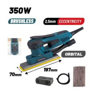 BORMANN Pro BSS5350 Τριβείο Παλμικό Brushless Με Διακόπτη Ασφαλείας Και Ψηφιακή Ένδειξη Στροφών 350W 1