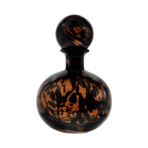 ΓΥΑΛΙΝΟ ΔΙΑΚΟΣΜΗΤΙΚΟ ΜΠΟΥΚΑΛΙ FL1828 AMBER ANIMAL PRINT 17x21εκ 1