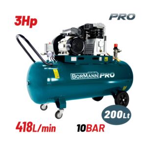BORMANN Pro BAT5090 Αεροσυμπιεστής Ιμάντα 3Hp,200L,418L/Min 1