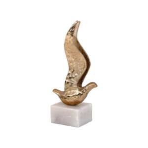 ΕΠΙΤΡΑΠΕΖΙΑ ΔΙΑΚΟΣΜΗΤΙΚΗ ΦΙΓΟΥΡΑ Bird ΑΝΤΙΚΕ ΧΡΥΣΟ ΧΡΩΜΑ 11x8x27εκ 1