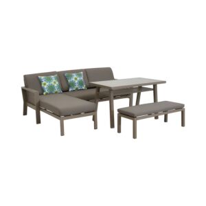 ΣΕΤ ΚΗΠΟΥ 4 ΤΕΜΑΧΙΩΝ Iowa ΜΠΕΖ ΧΡΩΜΑ 220x165x75εκ 1