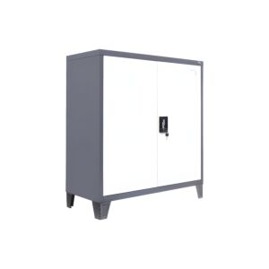 ΜΕΤΑΛΛΙΚΗ ΝΤΟΥΛΑΠΑ Durango ΓΚΡΙ ΛΕΥΚΟ ΧΡΩΜΑ 90x40x100εκ 1