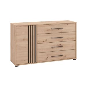 ΚΟΜΟΤΑ ASCALON 135 2K4F ARTISAN OAK-ΜΑΥΡΟ ΧΡΩΜΑ 138x40x82εκ 1