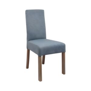 ΚΑΡΕΚΛΑ ΤΡΑΠΕΖΑΡΙΑΣ Τ-6 ΓΑΛΑΖΙΟ ΥΦΑΣΜΑ ΜΕ GREY OAK ΠΟΔΙΑ 56x48x103εκ 1