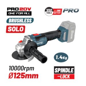 BORMANN Pro BBP5305 Γωνιακός Τροχός Brushless 20V,Li-Ion,125mm,10.000rpm,SOLO 1