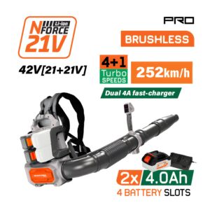 NAKAYAMA Pro EC1723X44 Φυσητήρας Πλάτης Βrushless Μπαταρίας 42V,Li-Ion,2x4.0Ah,252km/h 1