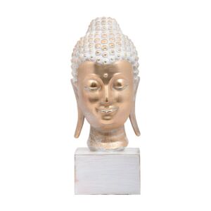 ΕΠΙΤΡΑΠΕΖΙΟ ΔΙΑΚΟΣΜΗΤΙΚΟ Buddha ΧΡΥΣΟ-ΛΕΥΚΟ ΑΝΤΙΚΕ ΧΡΩΜΑ 16x15x34εκ 1
