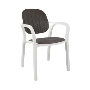 ΚΑΡΕΚΛΑ ΚΗΠΟΥ Eliza ΛΕΥΚΟ-ΑΝΘΡΑΚΙ ΧΡΩΜΑ 57x41x83εκ 1