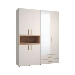 ΝΤΟΥΛΑΠΑ DONALD 4K2F1O h227 CASHEMERE/ARTISAN OAK ΧΡΩΜΑ 179x57x227εκ 1