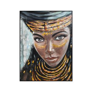 ΠΙΝΑΚΑΣ ΣΕ ΚΑΜΒΑ FL2682 WOMAN FACE ΚΑΦΕ 90x120xεκ 1
