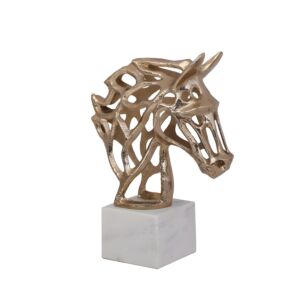 ΕΠΙΤΡΑΠΕΖΙΑ ΔΙΑΚΟΣΜΗΤΙΚΗ ΦΙΓΟΥΡΑ Horse ΑΝΤΙΚΕ ΧΡΥΣΟ ΧΡΩΜΑ 24x10x30εκ 1