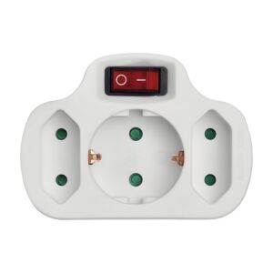 BORMANN BCR1155 Αντάπτορας Πρίζας 1 Σούκο-2 Διπολικές,με Διακόπτη 1
