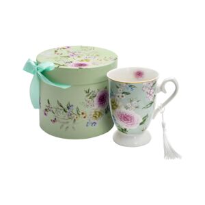 ΚΕΡΑΜΙΚΗ ΚΟΥΠΑ ΣΕ ΚΟΥΤΙ FL3088 FLORAL ΠΡΑΣΙΝΟ 12x11εκ 1