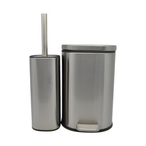 ΣΕΤ ΚΑΛΑΘΙ ΜΠΑΝΙΟΥ 5lt ANYDAY SOFT CLOSE ΚΑΙ ΠΙΓΚΑΛ ΒΟΥΡΤΣΑΚΙ FINGER PRINT PROOF INOX ΜΑΤ ANKOR 1