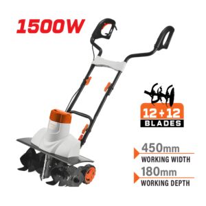 NAKAYAMA MB2120 Σκαπτικό Ηλεκτρικό 1500W,45cm, 12+12 Μαχαίρια 1