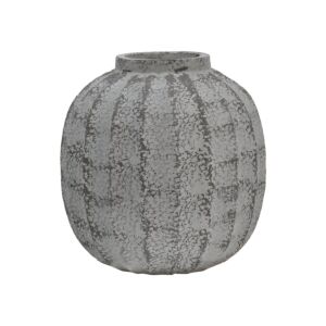 ΔΙΑΚΟΣΜΗΤΙΚΟ ΒΑΖΟ FL24173 POLYRESIN ΓΚΡΙ ΧΡΩΜΑ 34x34x50εκ 1