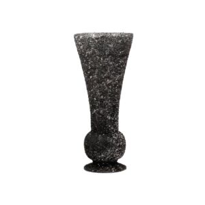 ΓΥΑΛΙΝΟ ΕΠΙΤΡΑΠΕΖΙΟ ΒΑΖΟ Mosaic ΓΚΡΙ ΧΡΩΜΑ 15x35εκ 1