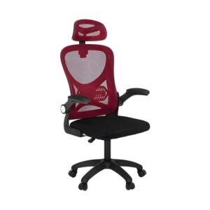 ΚΑΡΕΚΛΑ ΓΡΑΦΕΙΟΥ FL850 ΚΟΚΚΙΝΟ-ΜΑΥΡΟ ΧΡΩΜΑ 63x55x101εκ 1