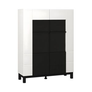 ΒΙΤΡΙΝΑ SARTHE 2K VS2 ΛΕΥΚΟ-ΜΑΥΡΟ-ΛΕΥΚΟ ΜΑΤ-ΜΑΥΡΟ MAT 96x35x128εκ n.t.v 1
