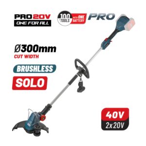 BORMANN Pro BBP4550 Θαμνοκοπτικό Μπαταρίας 40V, (2x20v), Li-Ion, 30cm Mεσινέζα, SOLO 1
