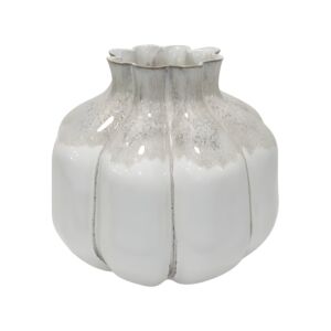 ΚΕΡΑΜΙΚΟ ΒΑΖΟ Belinda ΛΕΥΚΟ-ΜΠΕΖ ΧΡΩΜΑ 29x29x26εκ 1