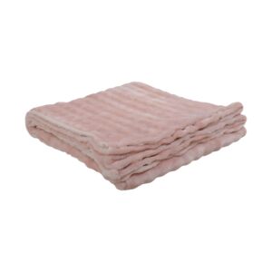ΚΟΥΒΕΡΤΑ FLEECE ΜΕ ΒΕΛΟΥΔΙΝΗ ΥΦΗ ΣΕ ΡΟΖ ΧΡΩΜΑ 150x200εκ. ANKOR 1