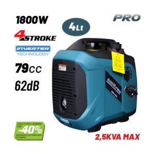 BORMANN Pro BGB2005 Γεννήτρια Βενζίνης Inverter 1800W,3kVA,76cc,62dB 1