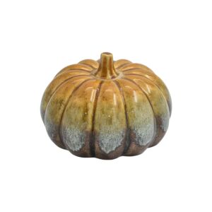 ΚΕΡΑΜΙΚΟ ΔΙΑΚΟΣΜΗΤΙΚΟ Pumpkin ΚΑΦΕ-ΜΠΕΖ ΧΡΩΜΑ 15x10εκ 1