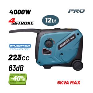 BORMANN Pro BGB2040 Γεννήτρια Βενζίνης Inverter 3500W,223cc,63dB,Χειρόμιζα,EURO 5 1