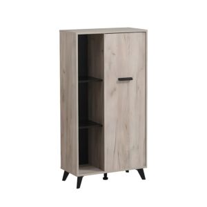 ΒΙΤΡΙΝΑ UMBRIA POP GREY OAK-ΜΑΥΡΟ 67x33x130εκ m.b.r 1