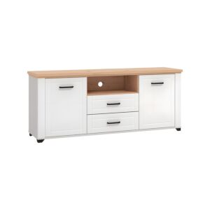 ΕΠΙΠΛΟ ΤΗΛΕΟΡΑΣΗΣ VALENCIA TV 160 ΛΕΥΚΟ-ARTISAN OAΚ-ΛΕΥΚΟ ΜΑΤ 161x41x66.5εκ 1